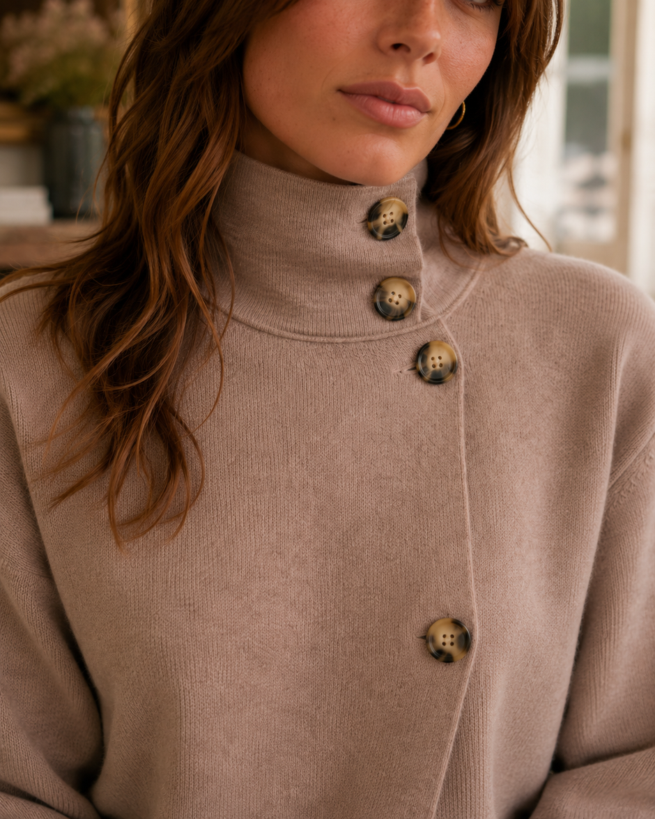 Gilet Isa Taupe