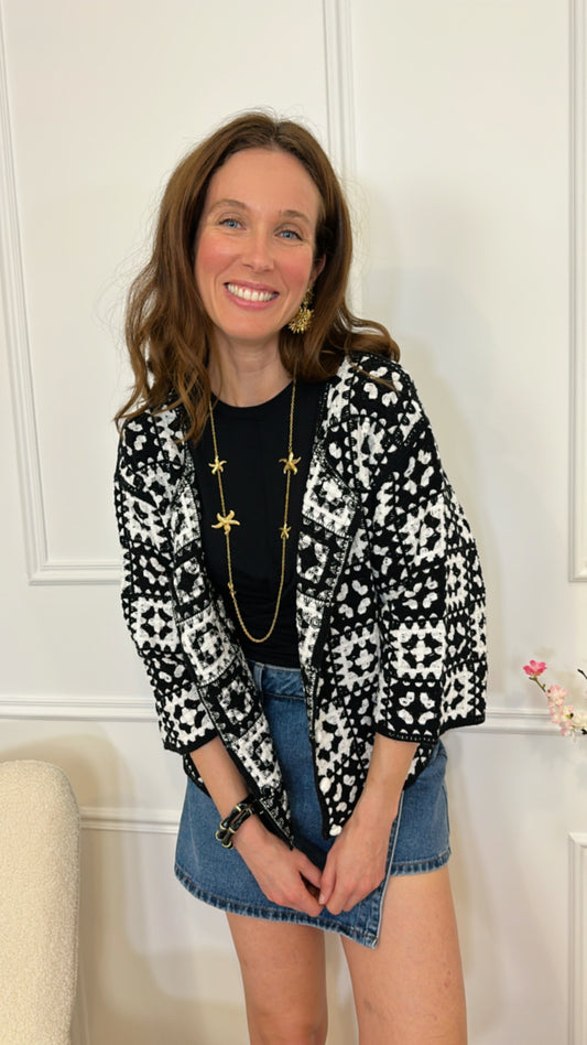Veste Bandie Noire et Blanche