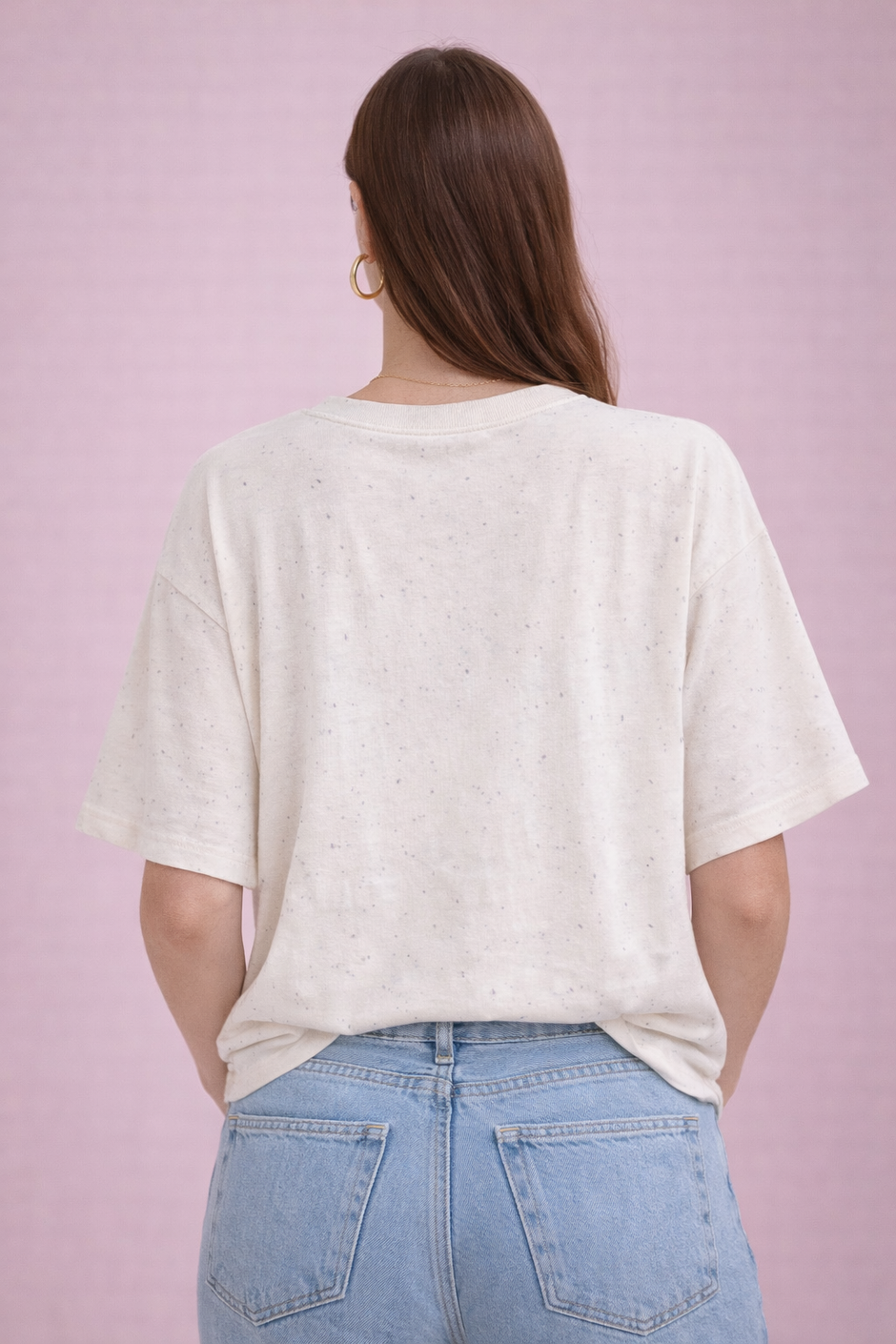 Sweat Neppy Bleu Manches Courtes