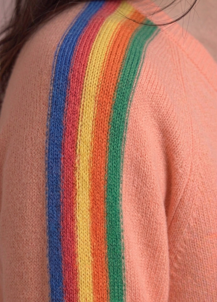 Pull Arc-en-ciel Saumon