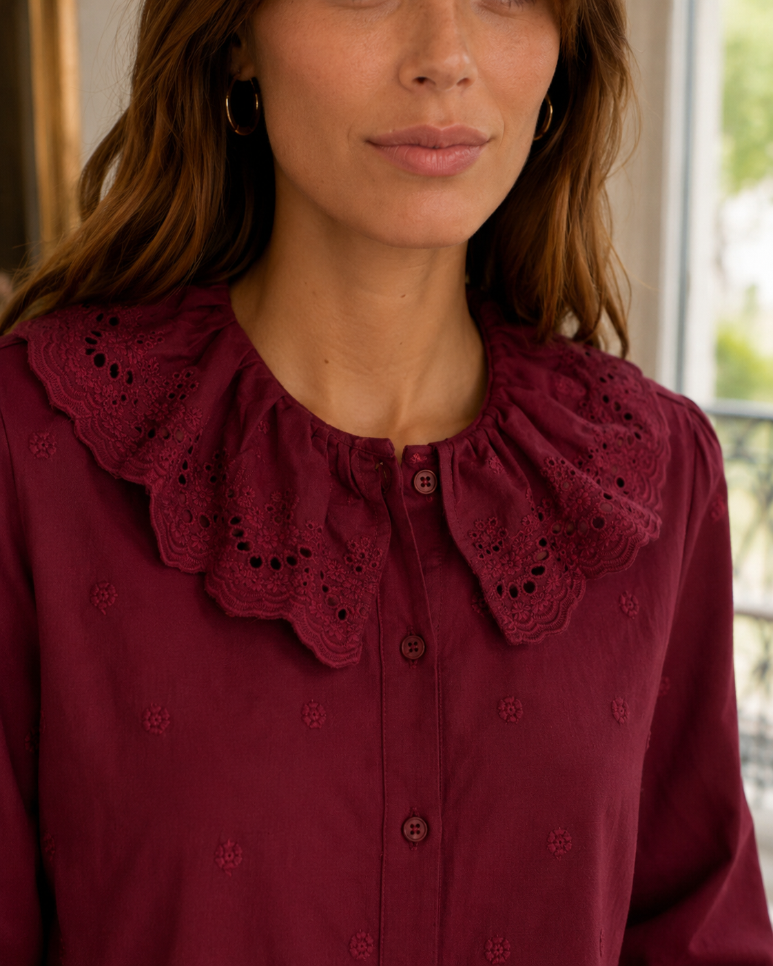Blouse Doris Bordeaux