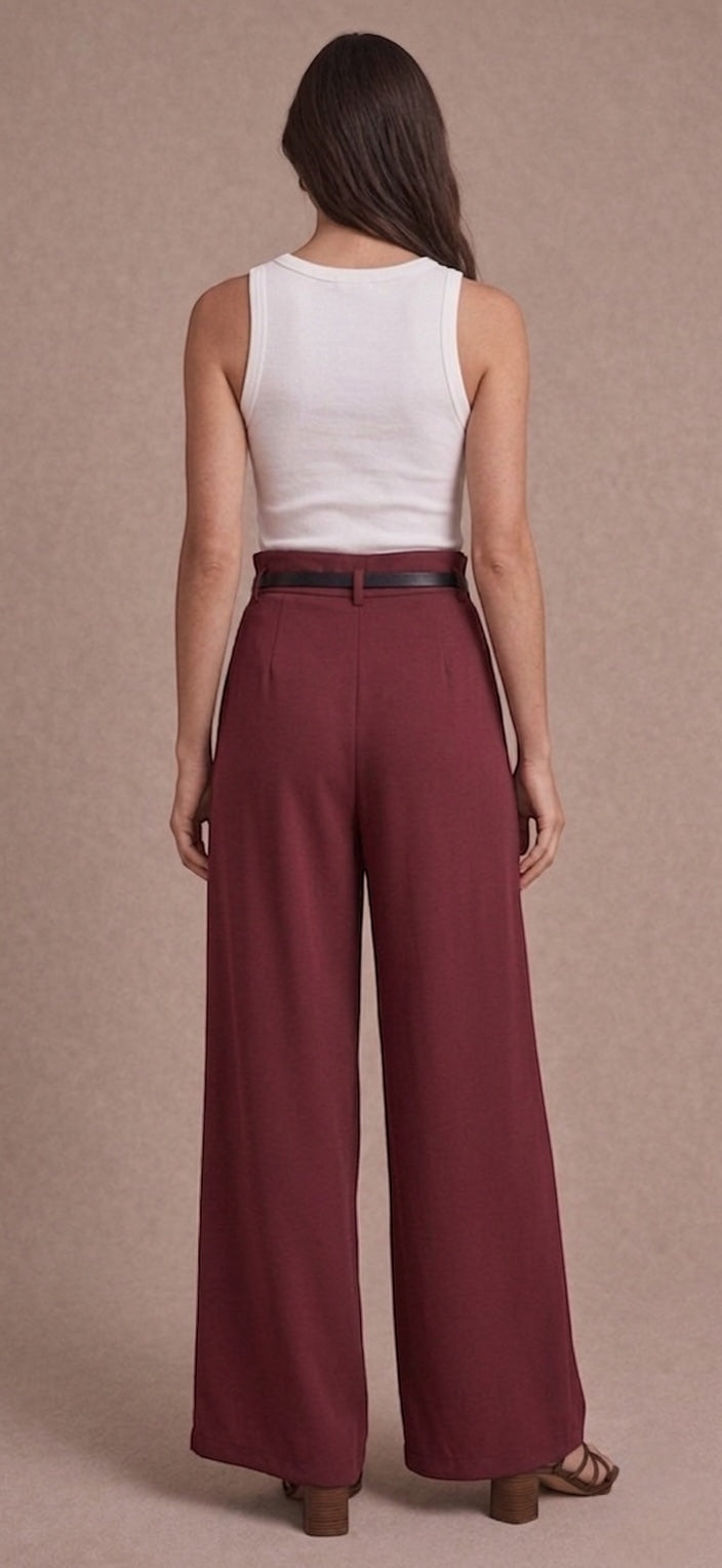 Pantalon Adelia Bordeaux