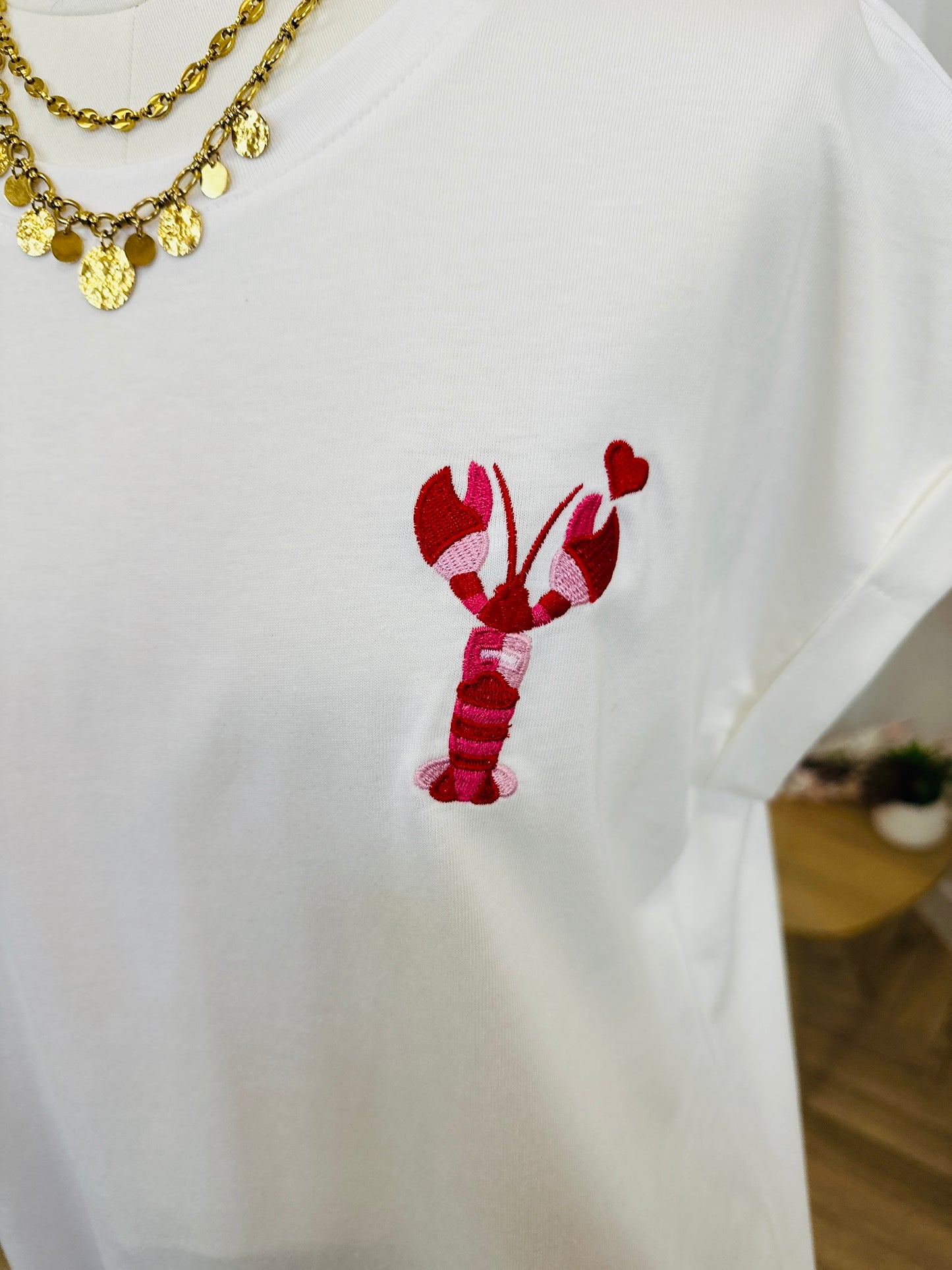 T Shirt Homard Rose