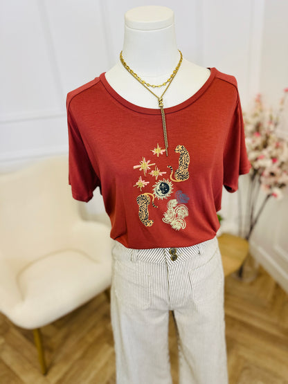 T-shirt Cosmic Terracota