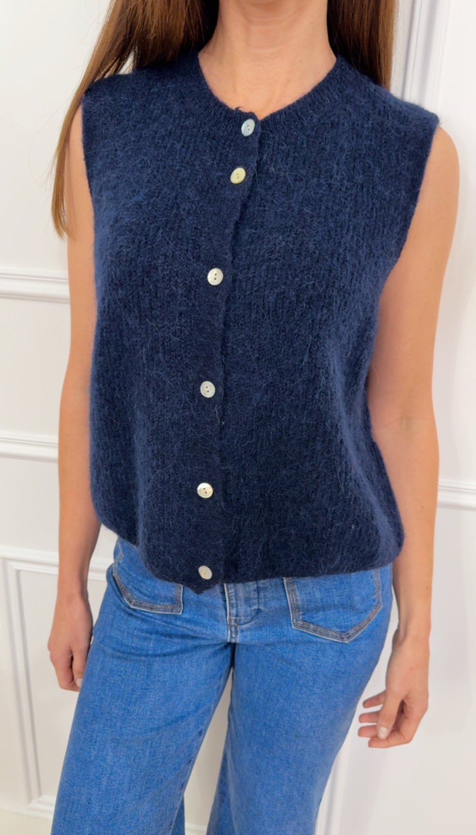 Gilet Aeli Alpaga Marine