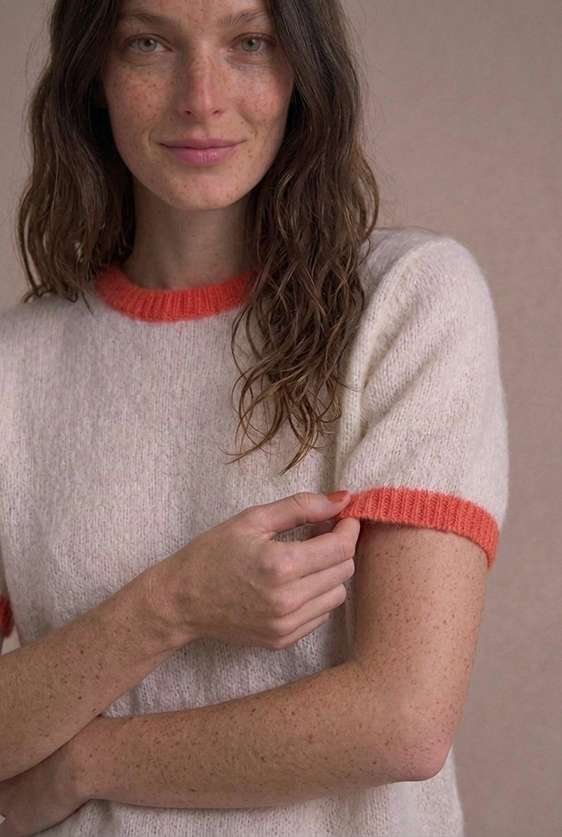 Pull Meline Blanc Orange