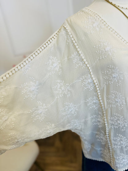 Blouse Element Broderie Ecru