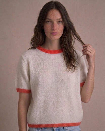 Pull Meline Blanc Orange