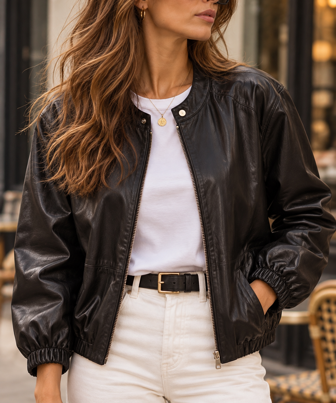Veste Simili Electra Noire