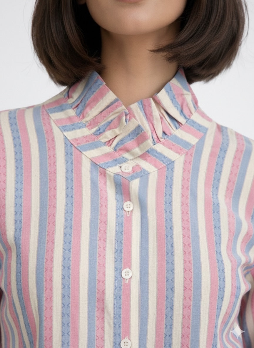 Chemise Gala Bleue Rose