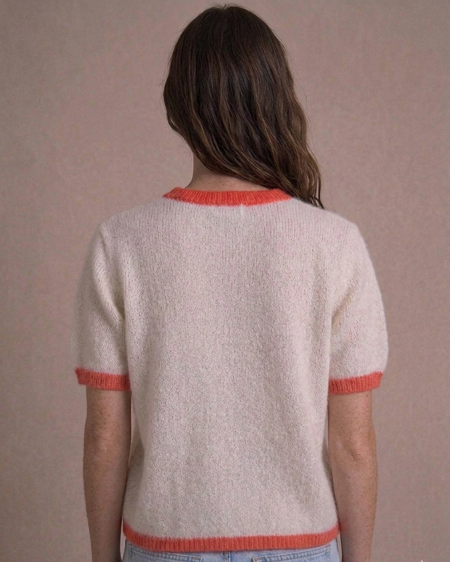 Pull Meline Blanc Orange