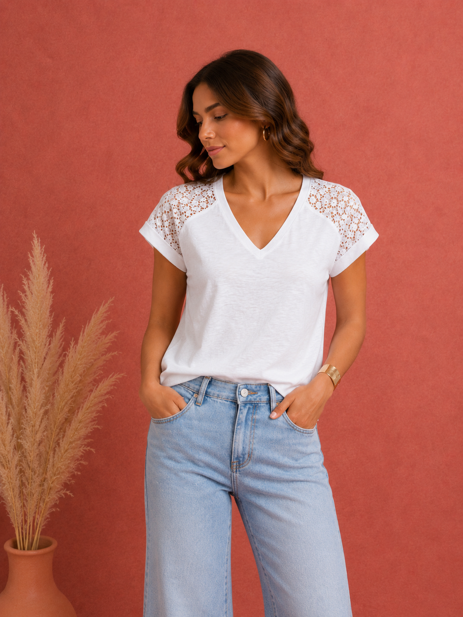 T Shirt Leila Ecru