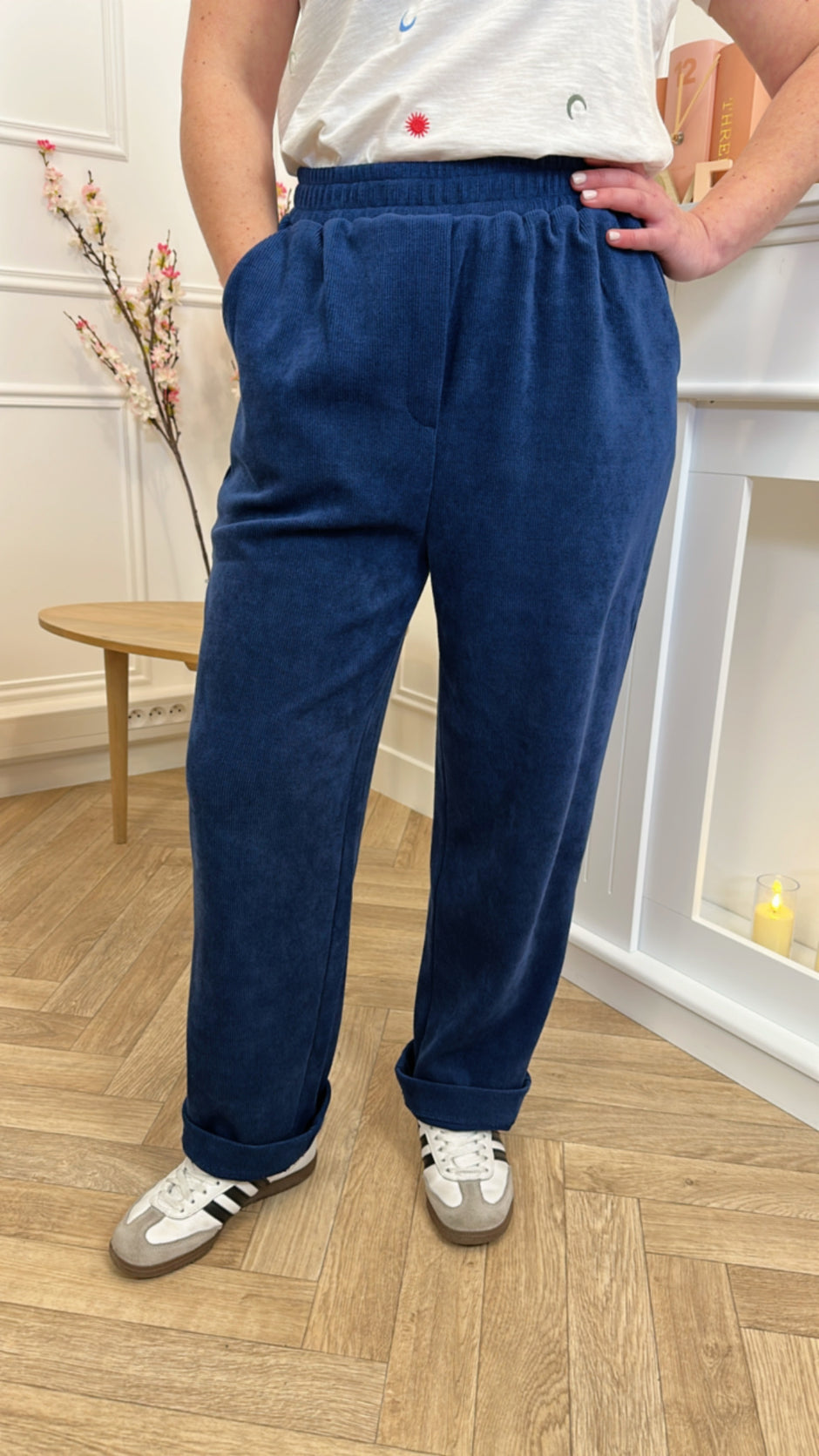 Pantalon Velours Navy