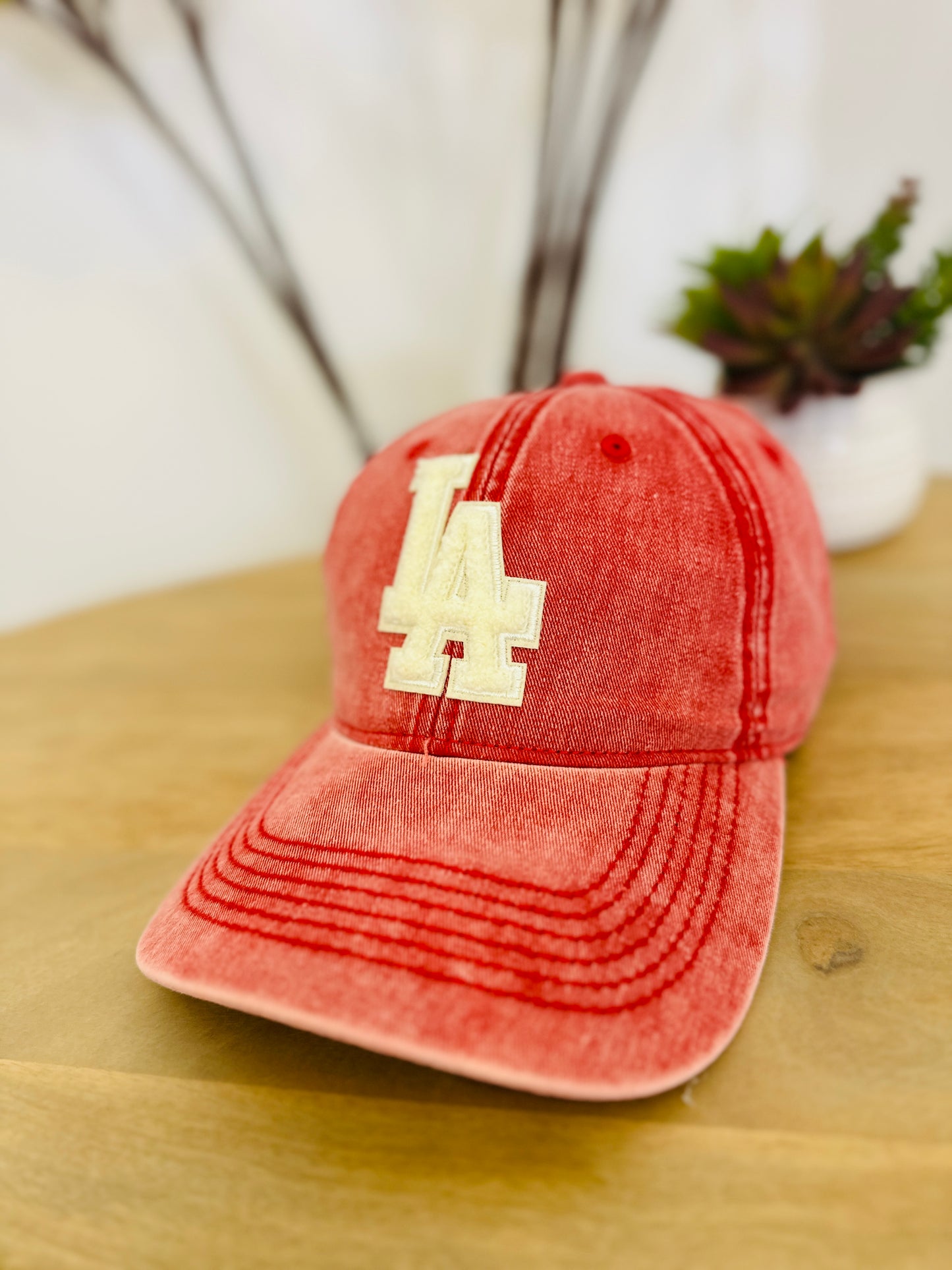 Casquette LA corail