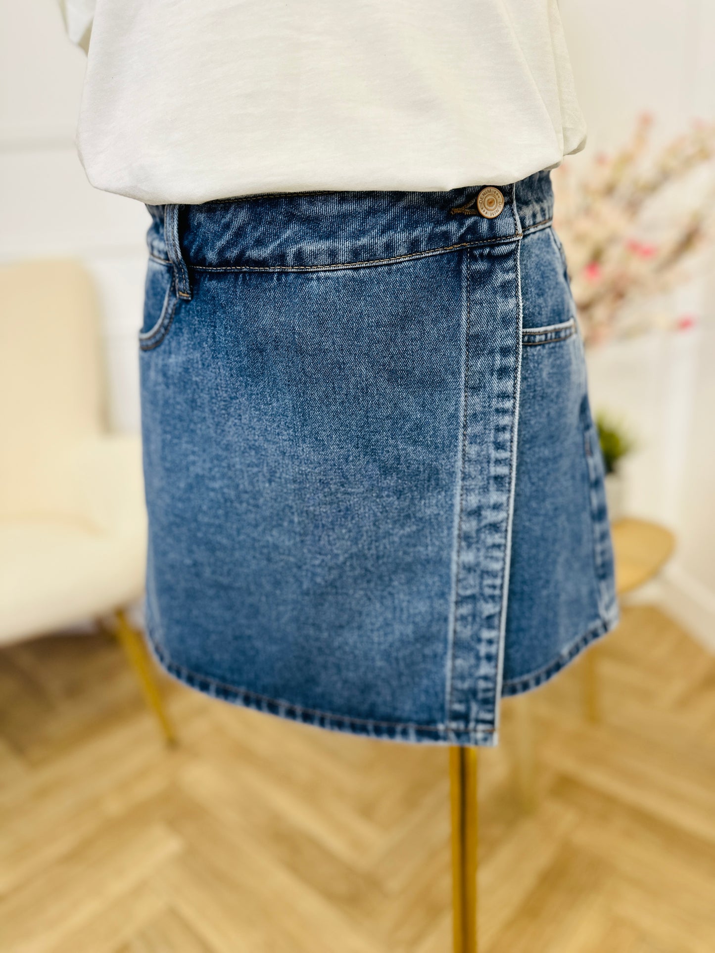 Jupe Short Jadene Denim Stone