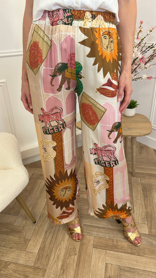 Pantalon Fluide Gaby Rose
