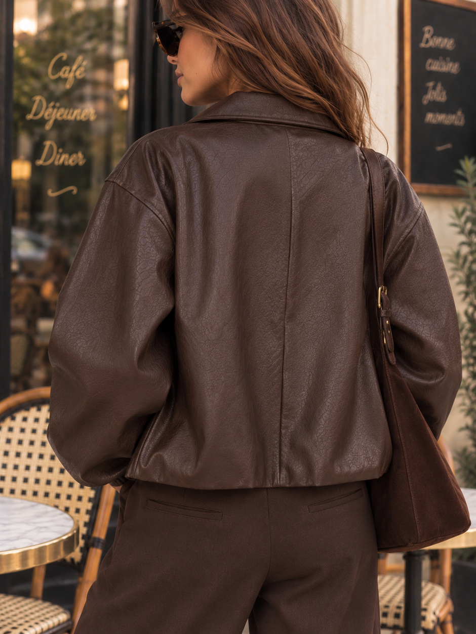 Veste Simili Poppy Choco