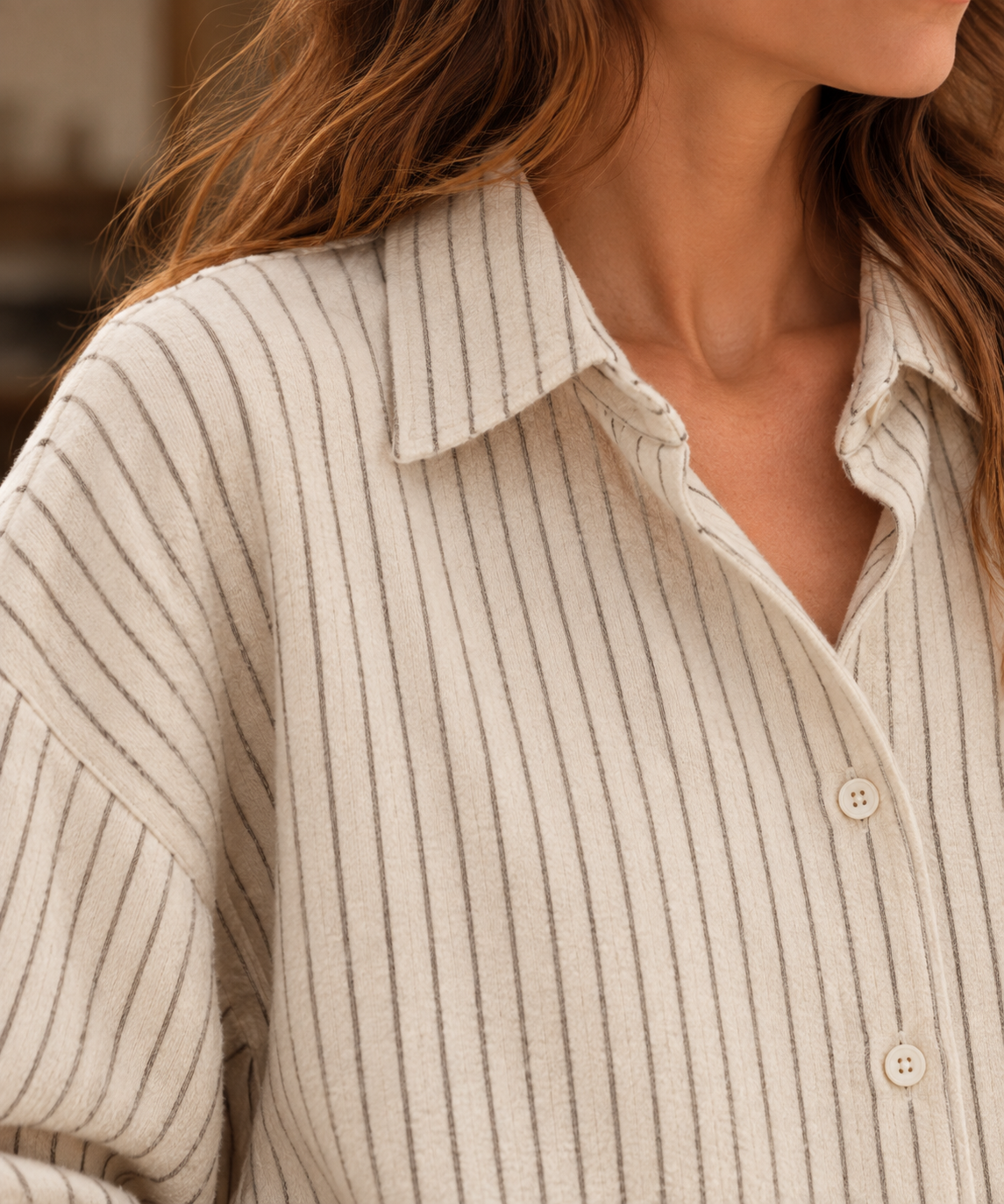 Blouse Tamanna Rayée Beige