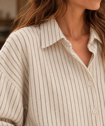 Blouse Tamanna Rayée Beige