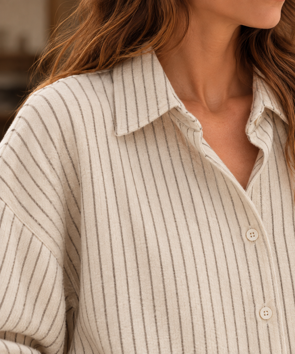 Blouse Tamanna Rayée Beige