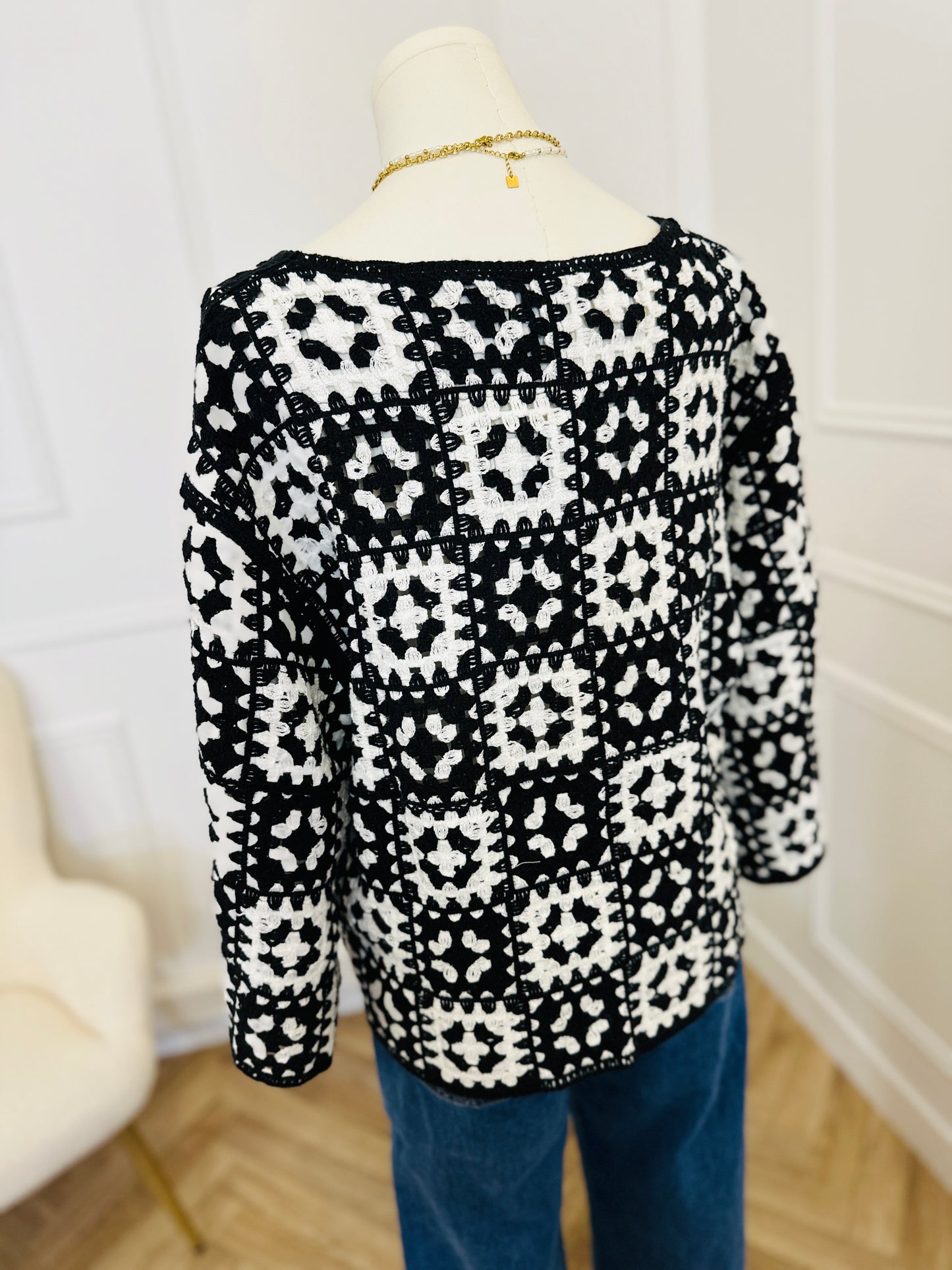 Veste Bandie Noire et Blanche