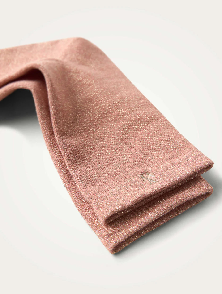 Chaussettes Ambre rose et or pailleté