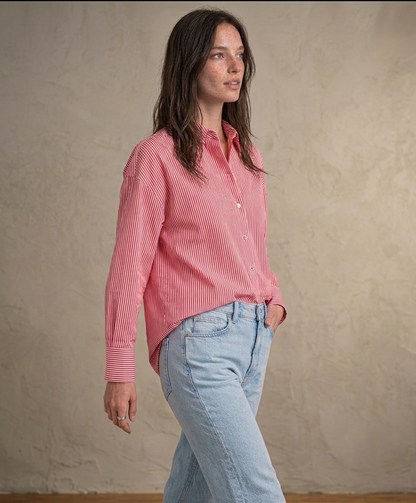 Chemise Carmen Rayée Fuchsia