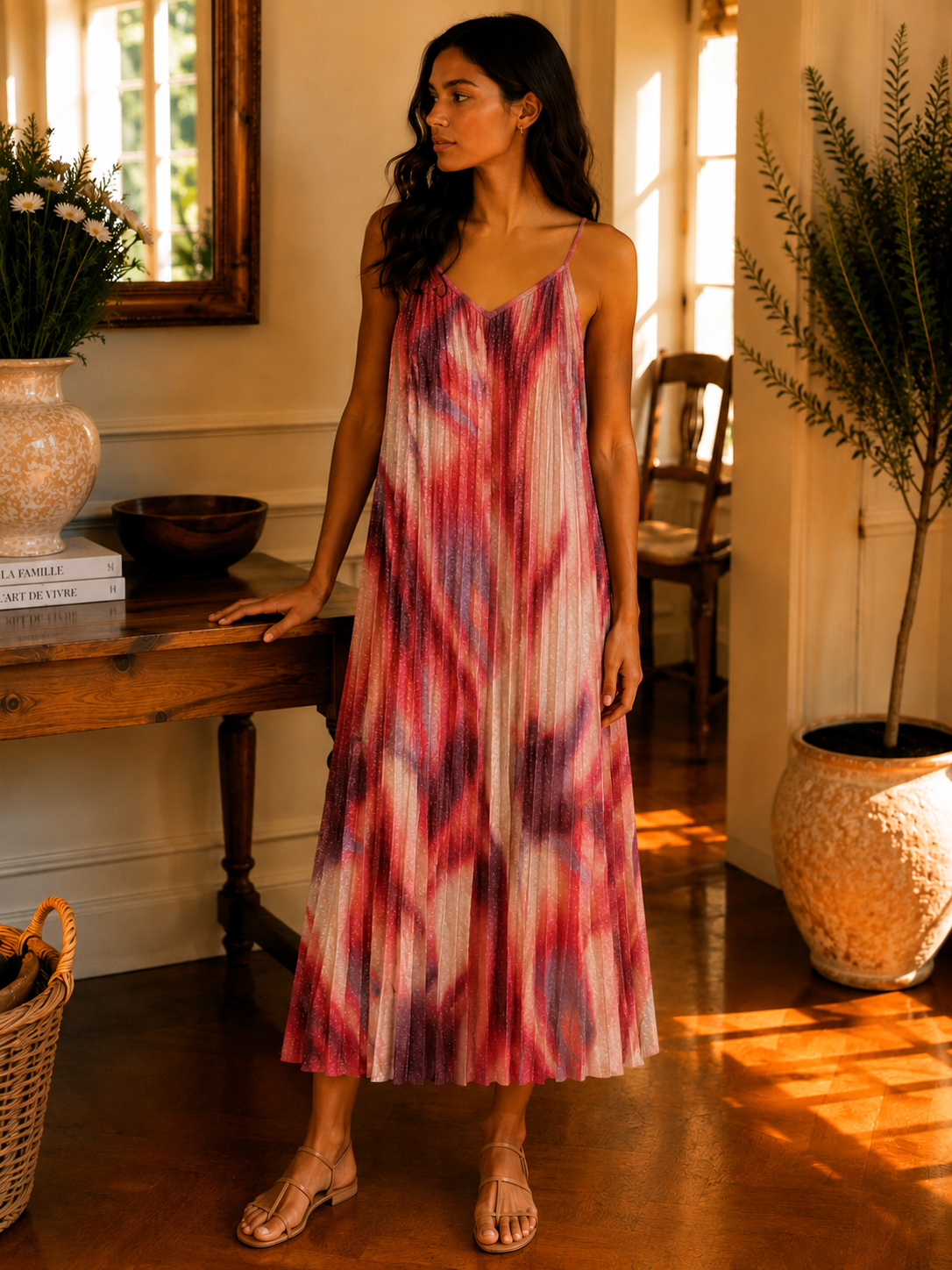 Robe Rachel Tye Dye Rouge