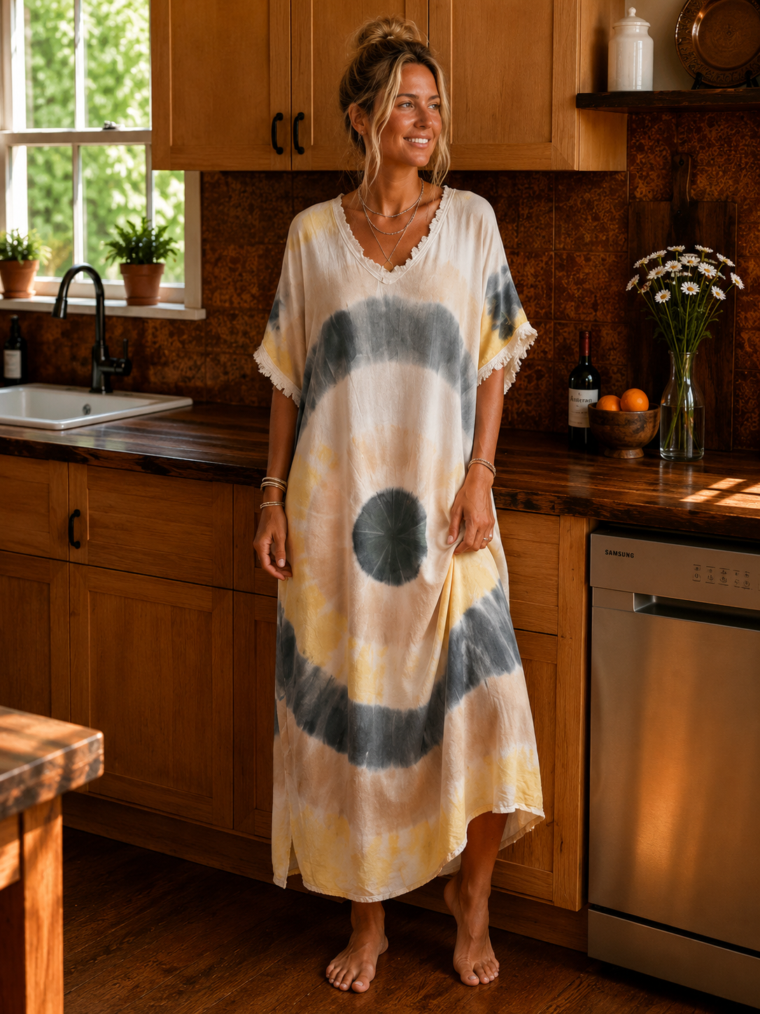 Robe Tidi Jaune Noire