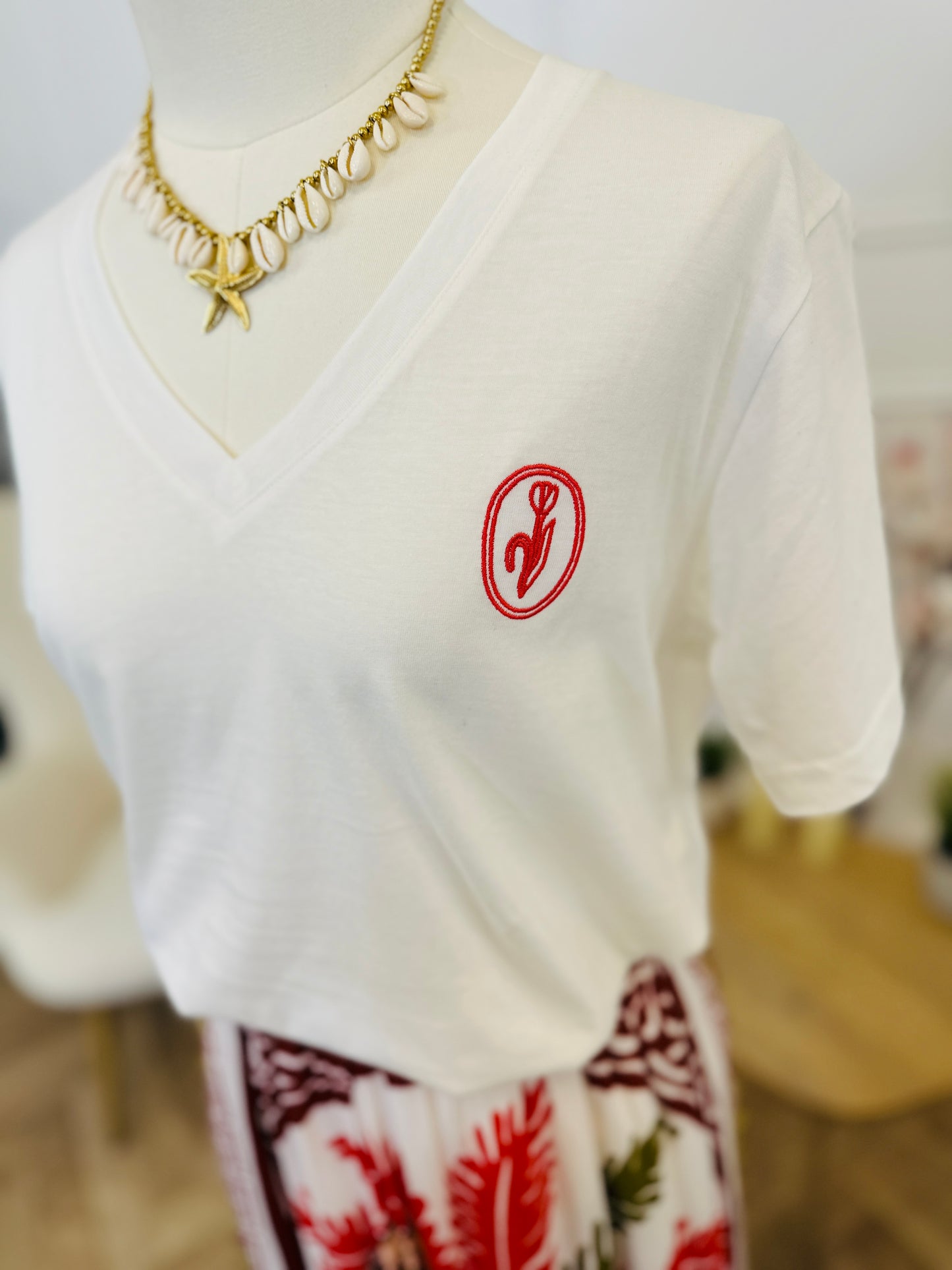 T shirt Kamille écru