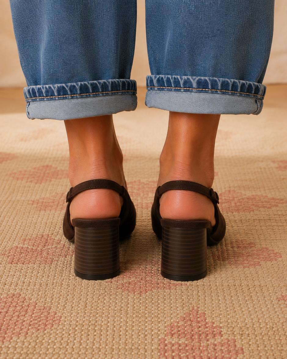 Sling Back Perrine Choco