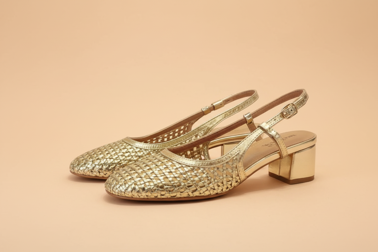 Babies à talon Pam Or