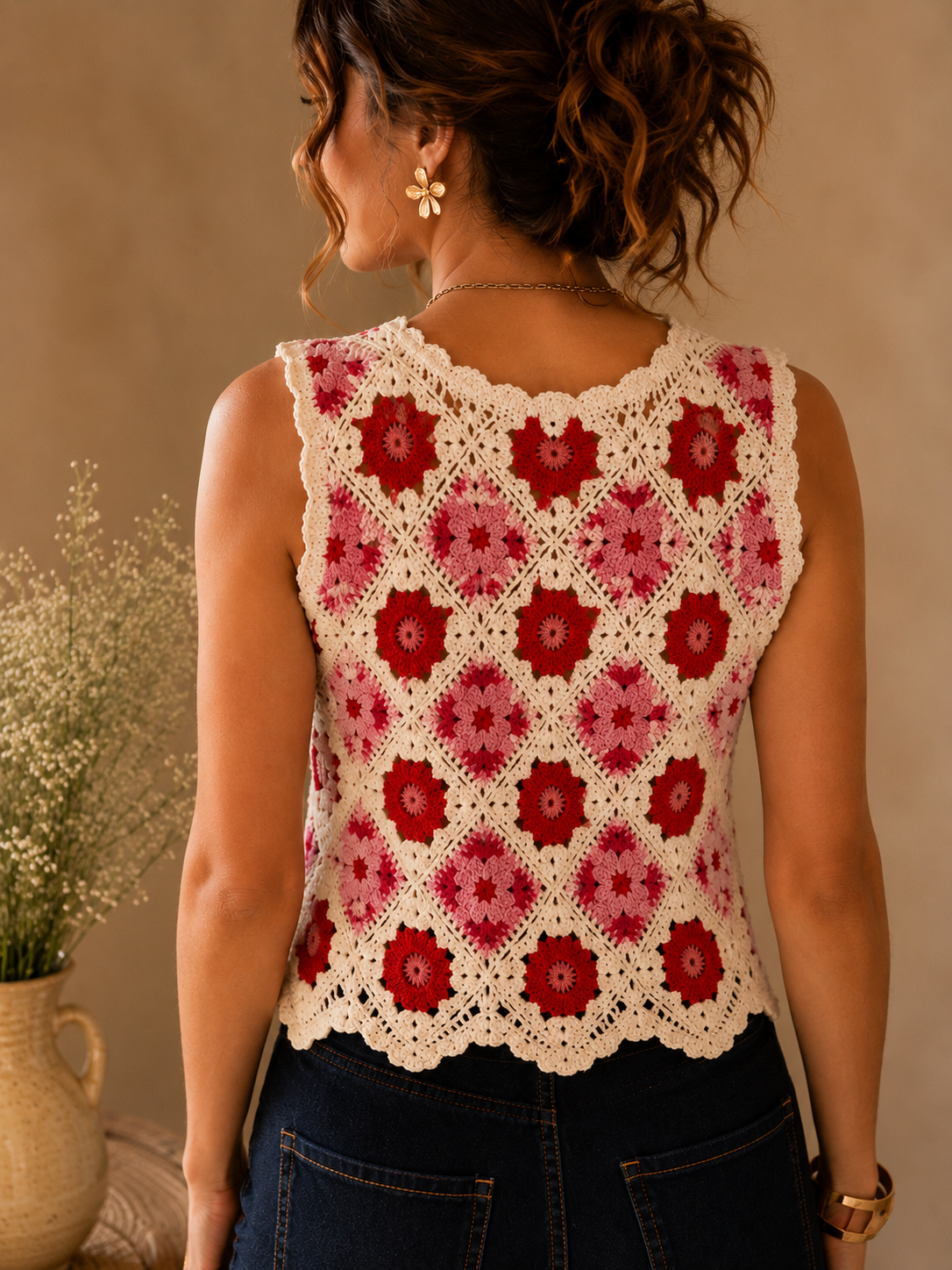 Débardeur Crochet Ronna Rose
