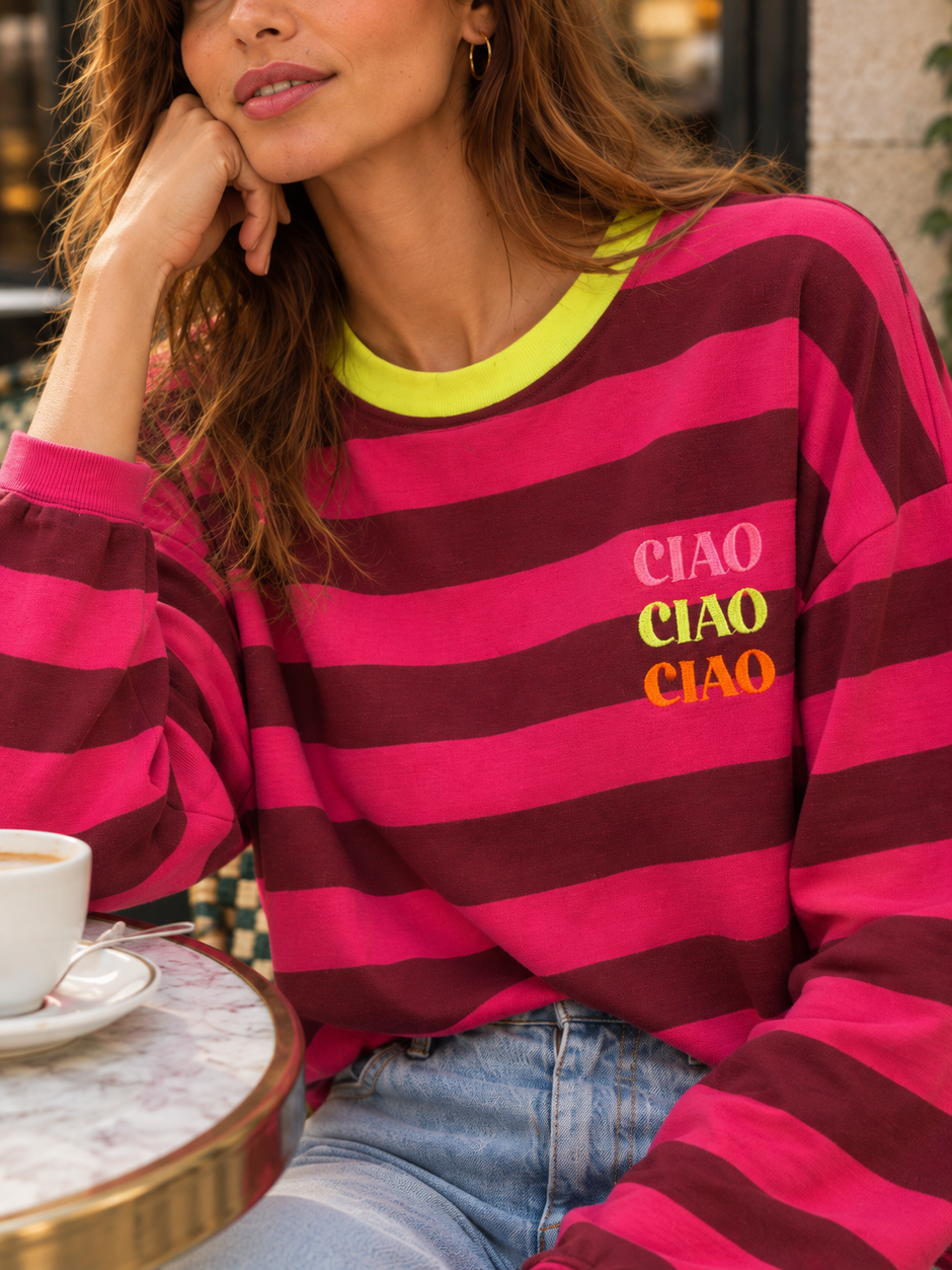 Tee Shirt Ciao Bordeaux Manches Longues