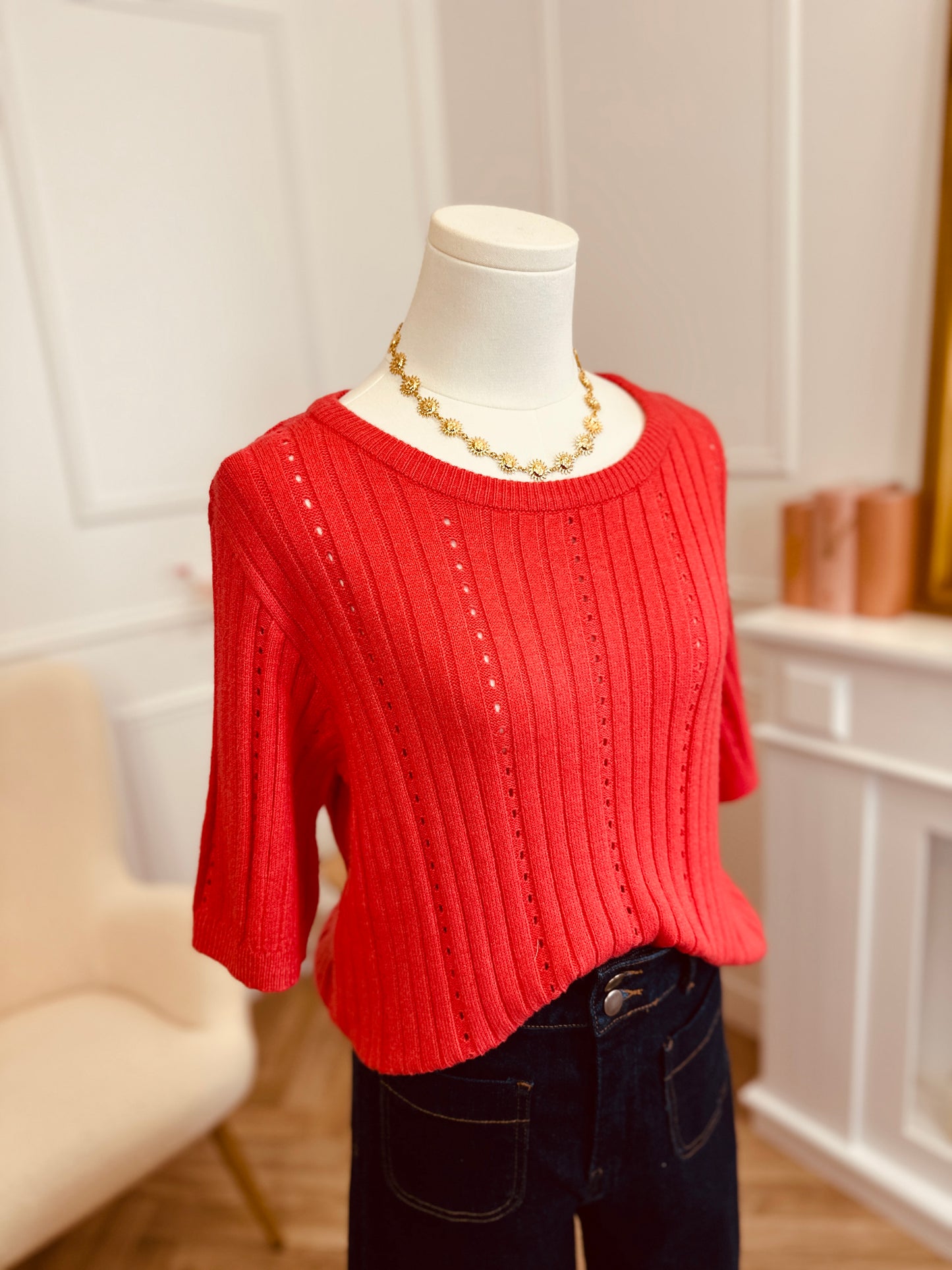 Pull Sella Rose Coquelicot