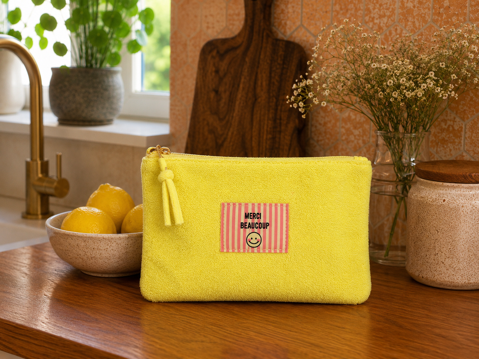Pochette Merci Beaucoup Jaune