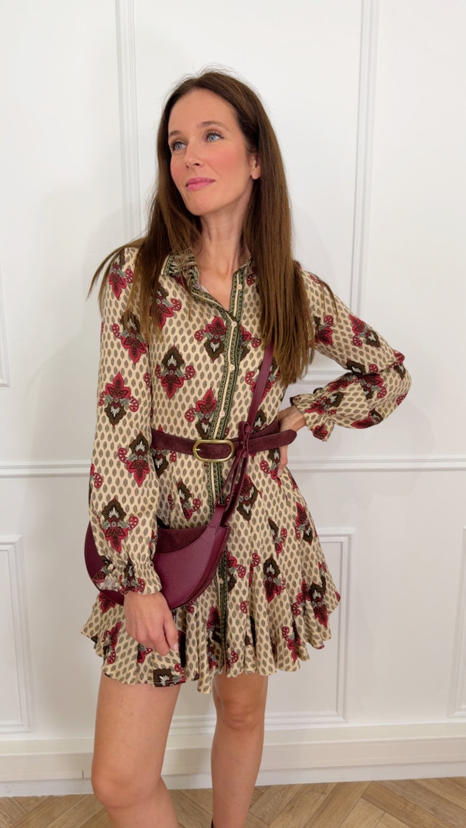 Robe Courte Astrée kaki