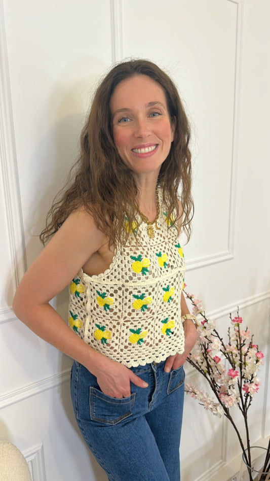 Top Crochet Citron