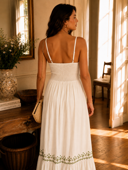 Robe Greco Blanche Kaki