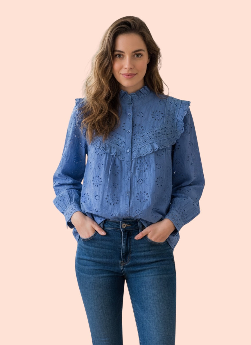 Blouse Priscilla Bleue