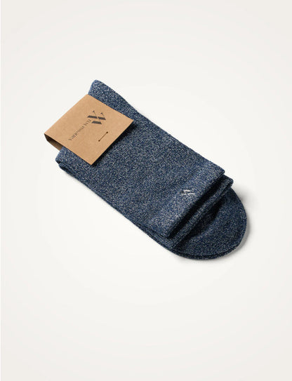 Chaussettes Ambre marine et argent pailleté