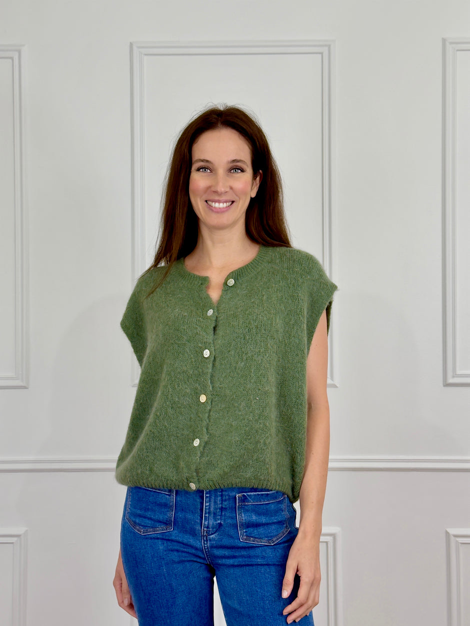 Gilet Aeli Alpaga Kaki