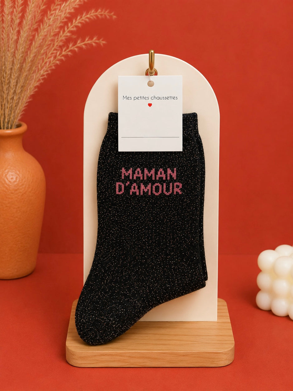 Chaussettes Maman D'amour Noir