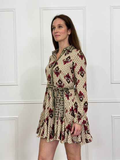 Robe Courte Astrée kaki