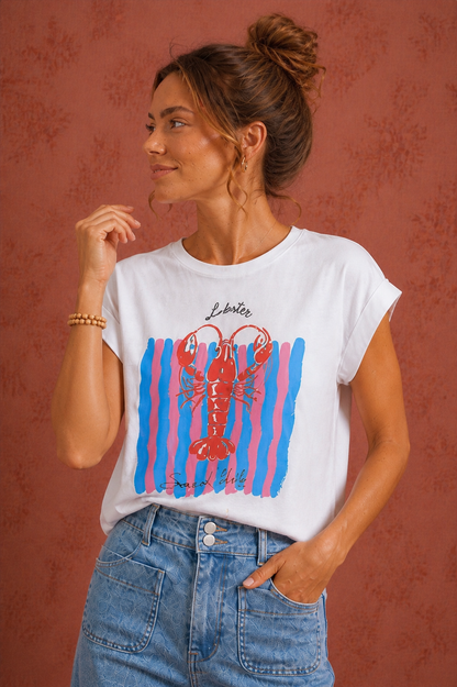 T shirt Lobster Bleu