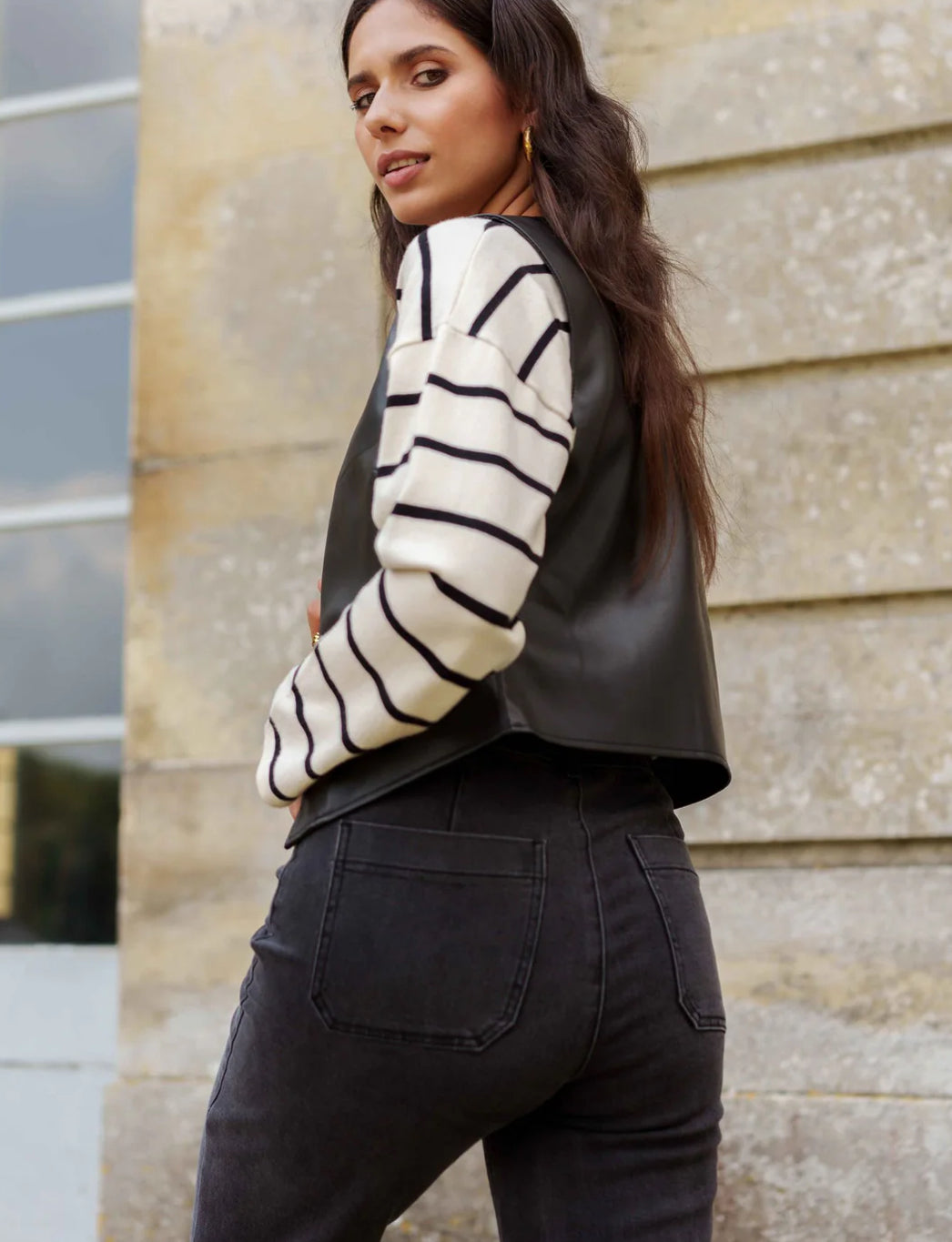 Jean flare Louise denim noir