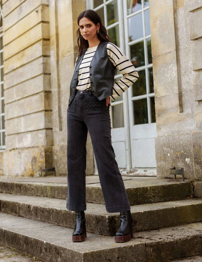 Jean flare Louise denim noir