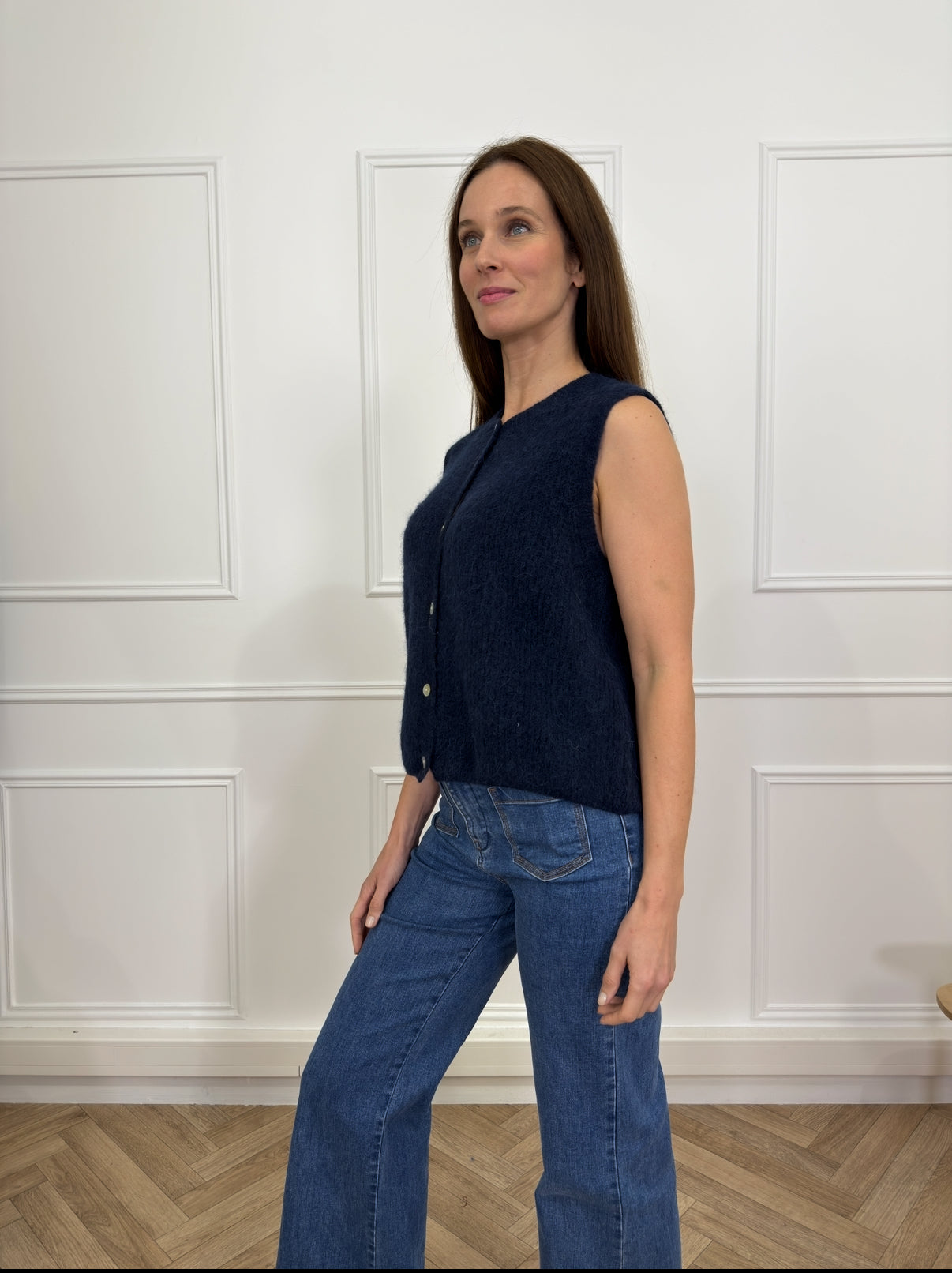 Gilet Aeli Alpaga Marine