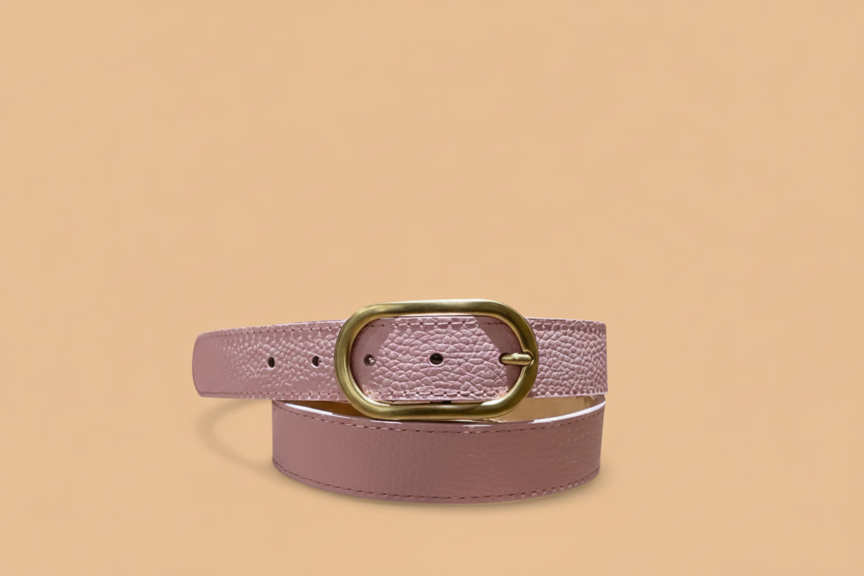 Ceinture Dora Cuir Rose Nude