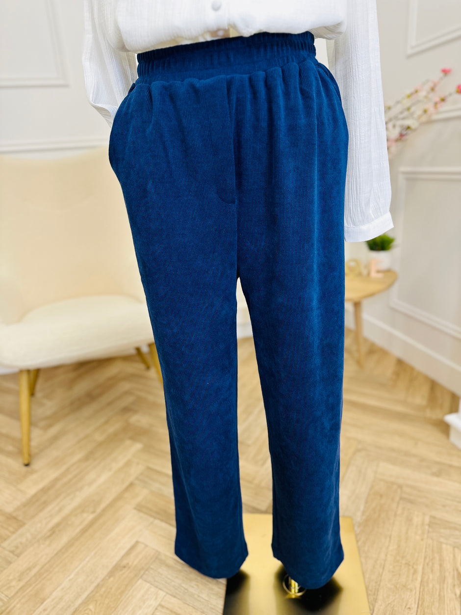 Pantalon Velours Navy